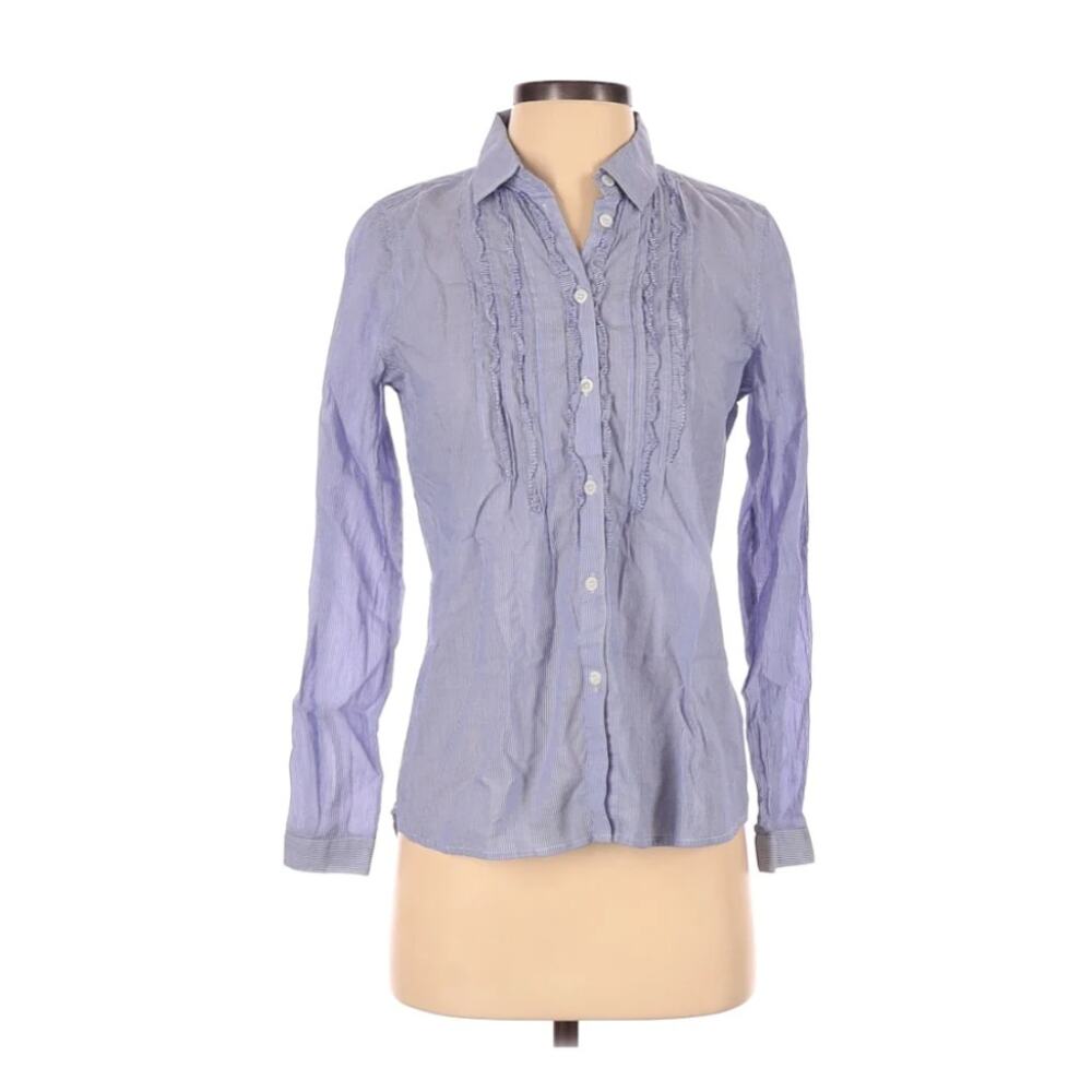 American Eagle Favorite Ruffle Button Down Size S